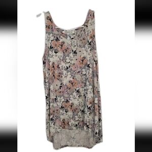 Rose & Olive Floral Sleeveless Top - Pink and Purple